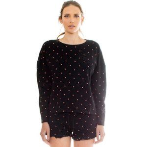 Plush Apparel black heart pajamas